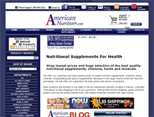 Tablet Screenshot of americannutrition.com